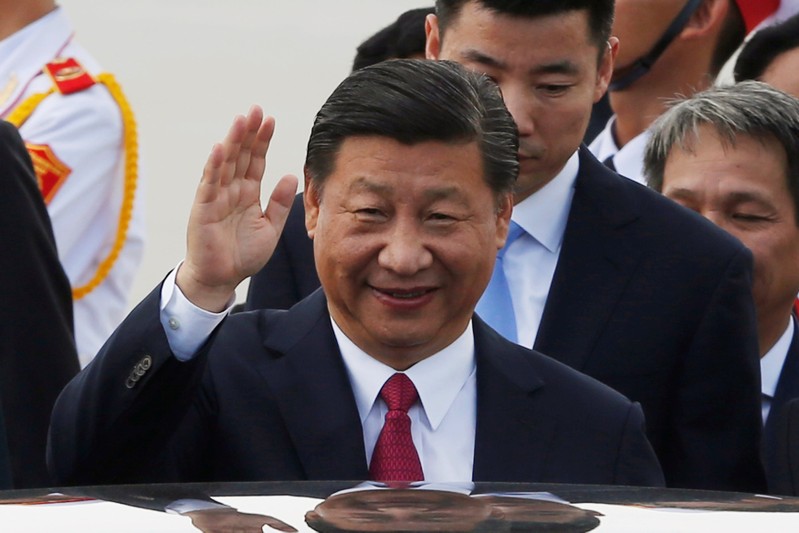 China's President Xi Jinping arrives for the APEC Summit in Danang