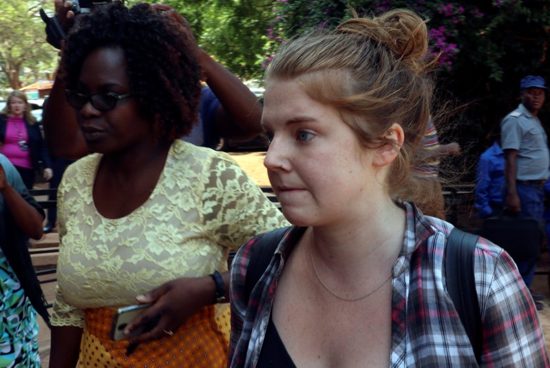 U.S. citizen Martha O'Donovan arrives at court in Harare