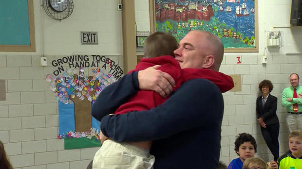 Army dad surprises son at school ahead of Christmas