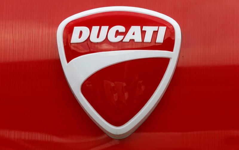 Logo of Italian motorcycle manufacturer Ducati is seen in Dietlikon