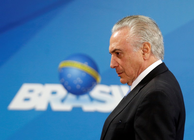 Presidente Michel Temer durante cerimônia no Palácio do Planalto, em Brasília