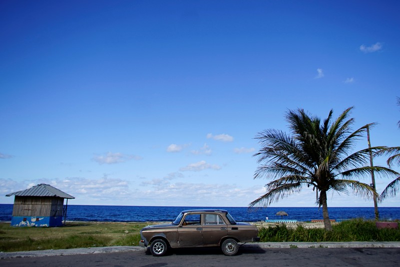 A Russian-made Moskvich car is seen parked in Havana