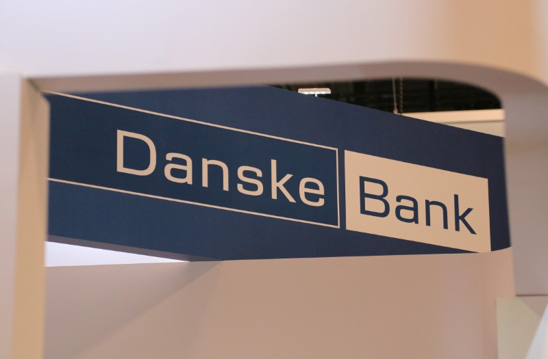 A logo for Denmark's Danske Bank is seen at the SIBOS banking and financial conference in Toronto