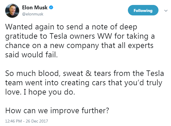 Elon Musk asked his Twitter followers for Tesla feedback – here’s what they said