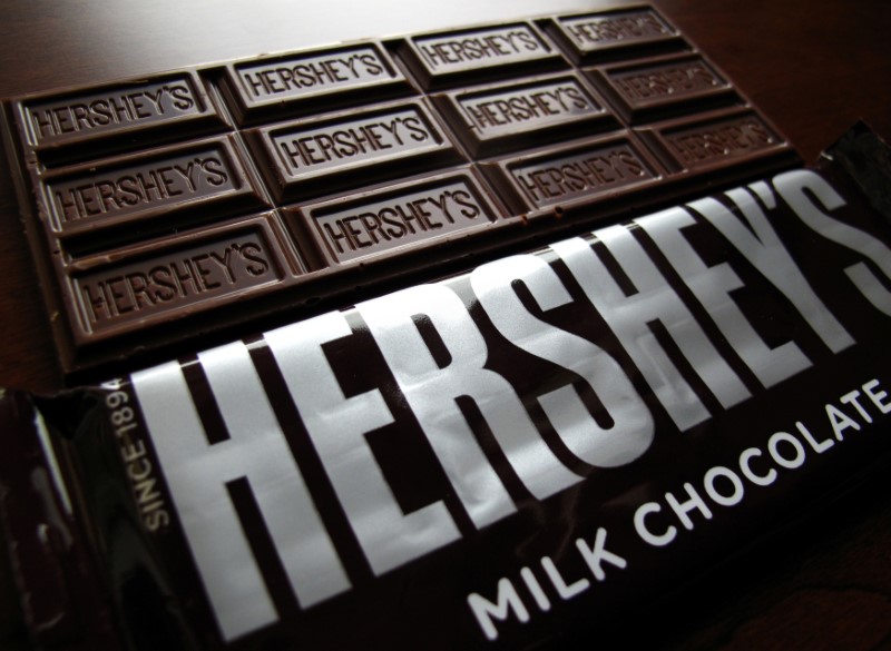 FILE PHOTO: Hershey's chocolate bars are shown in this photo illustration in Encinitas