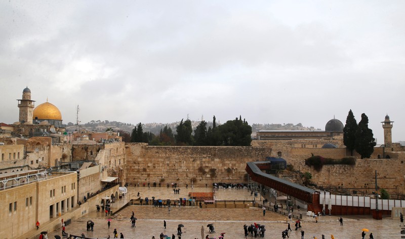 A general view shows the Dome of the Rock and the Western Wall in Jerusalem's Old City