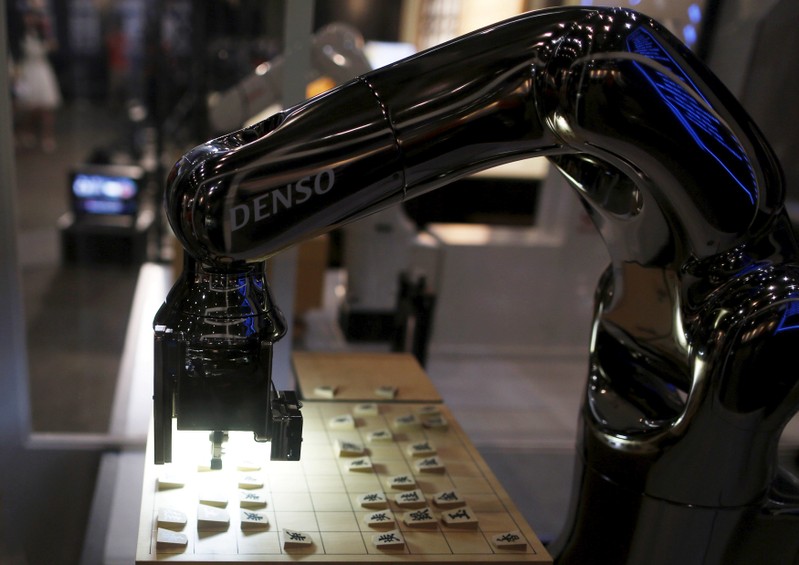 FILE PHOTO : Denso Corp's robot arm 