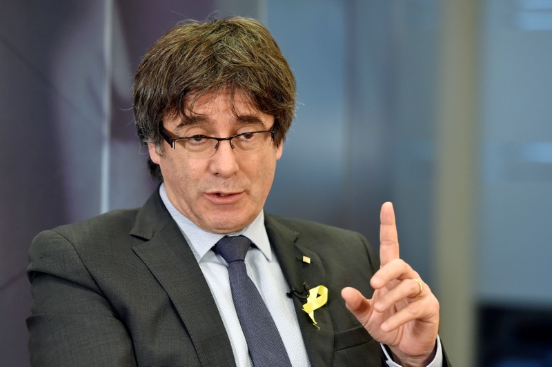 Former Catalan president Puigdemont attends an interview with Reuters in Brussels