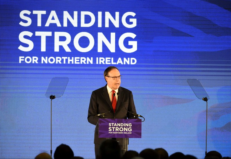DUP deputy leader Nigel Dodds speaks during the party's annual conference in Belfast