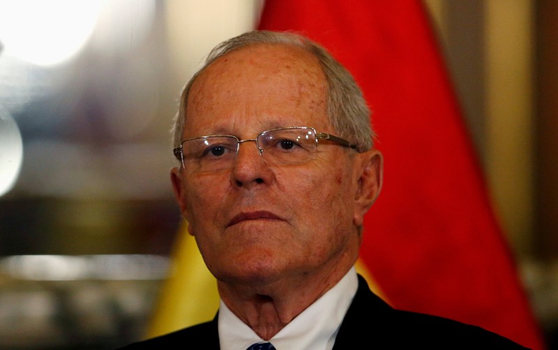 FILE PHOTO:Peru's President Pedro Pablo Kuczynski attends a binational cabinet meeting at the Government Palace in Lima,