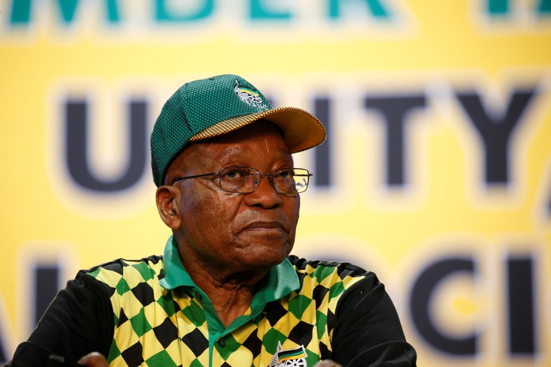 President of South Africa Jacob Zuma attends the 54th National Conference of the ruling African National Congress (ANC) at the Nasrec Expo Centre in Johannesburg