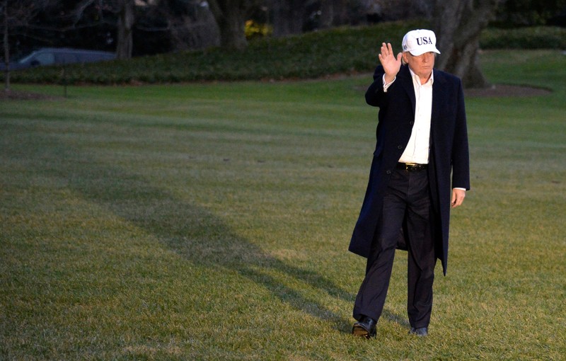President Trump returns to Washington from Camp David