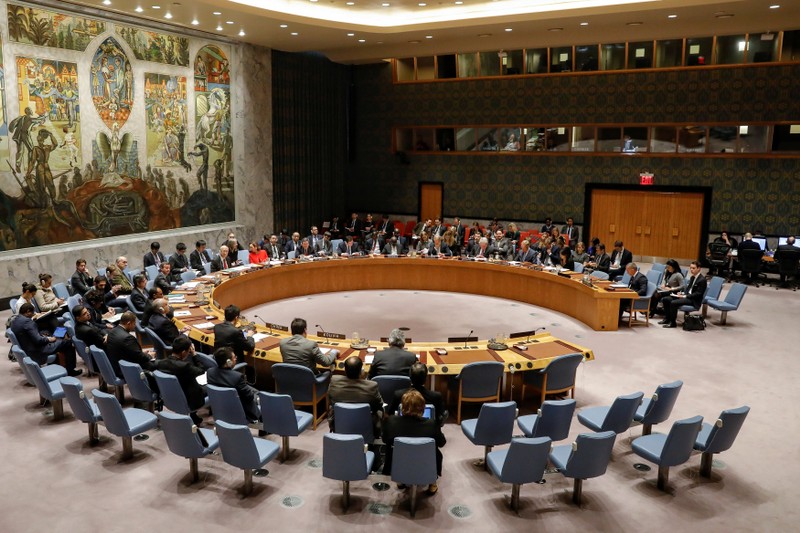 The United Nations Security Council meets on the situation in the Middle East, including Palestine, at U.N. Headquarters in New York