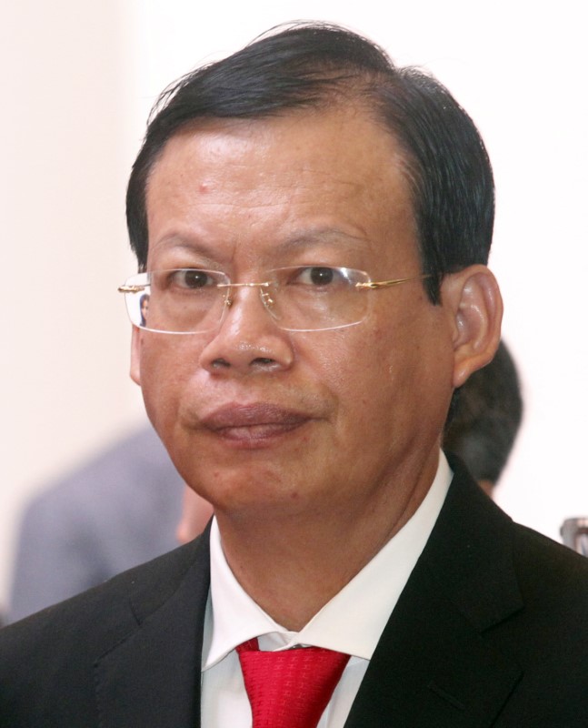 Petro Vietnam Chairman Phung Dinh Thuc is seen at a signing ceremony at the Government Office in Hanoi