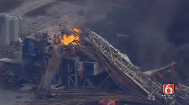 5 missing after drilling rig explodes in Oklahoma