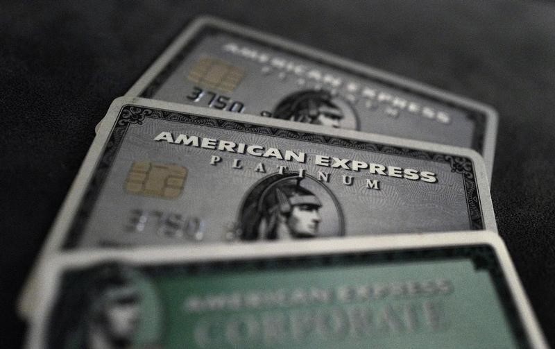 File photo of credit cards of American Express in this illustration picture