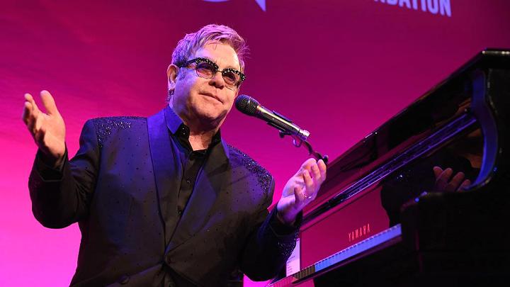 Founder Sir Elton John performs onstage at the Elton John AIDS Foundation's 13th Annual An Enduring Vision Benefit at Cipriani Wall Street on October 28, 2014 in New York City.