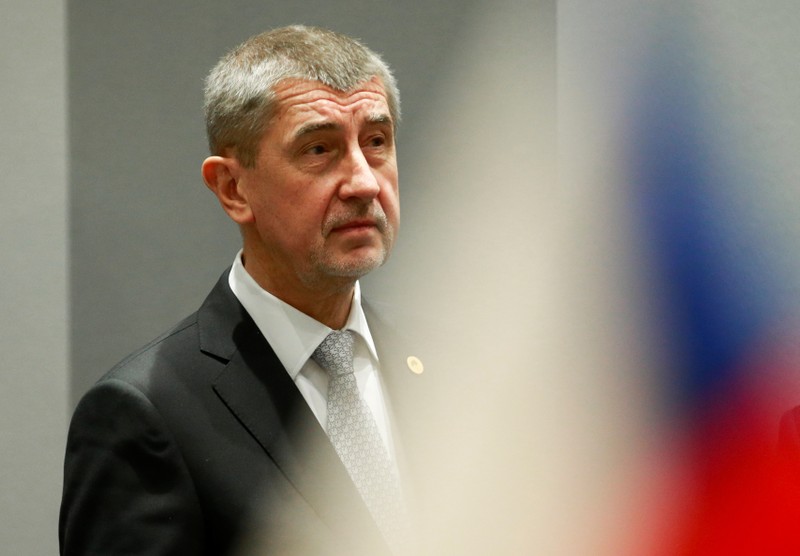 Czech Republic's PM Babis arrives at the Visegrad Group meeting in Brussels,