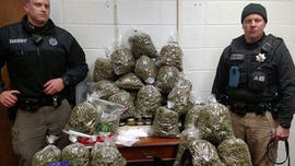 Elderly couple with 60 lbs. of pot “gifts” arrested again