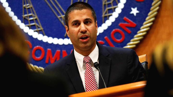 Chairman Ajit Pai speaks ahead of the vote on the repeal of so called net neutrality rules at the Federal Communications Commission in Washington, December 14, 2017.