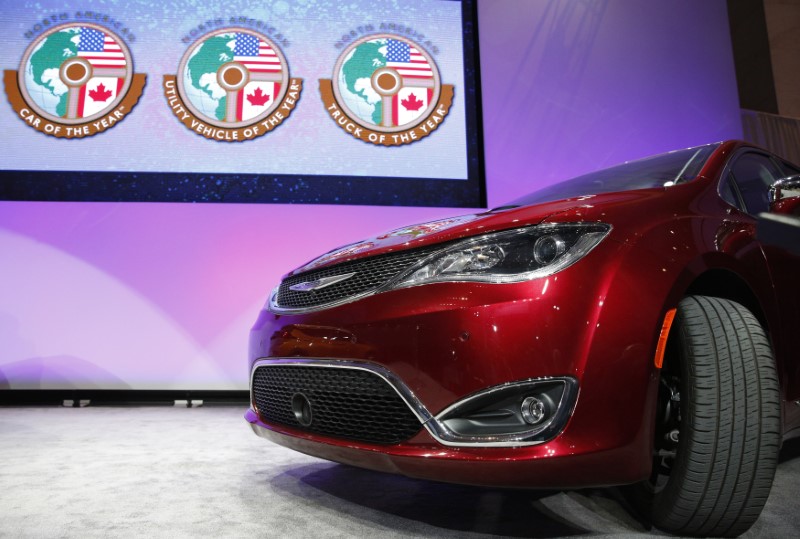 The Chrysler Pacifica is introduced as the 2017 Utility Vehicle of the Year during the North American International Auto Show in Detroit