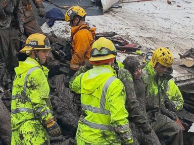 Firefighters rescue 14-year-old from California home destroyed by mudslides