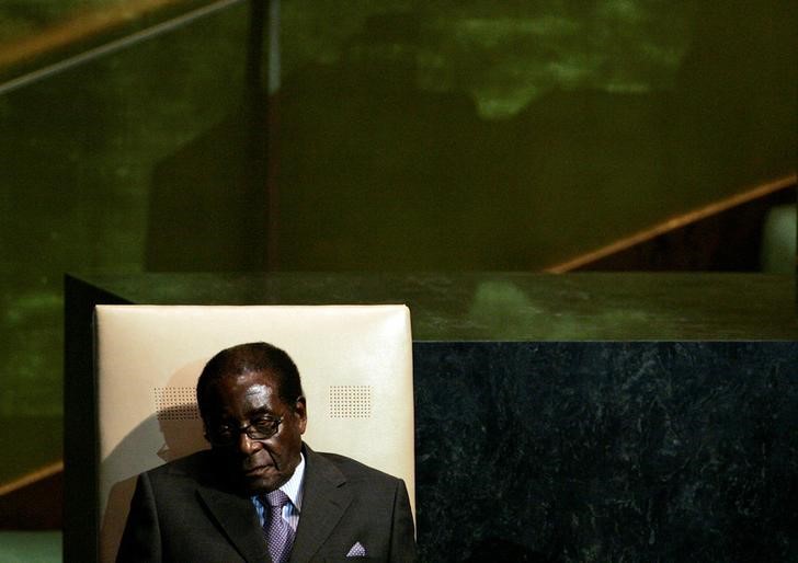 FILE PHOTO: President of the Republic of Zimbabwe Mugabe addresses at 63rd United Nations General Assembly in New York