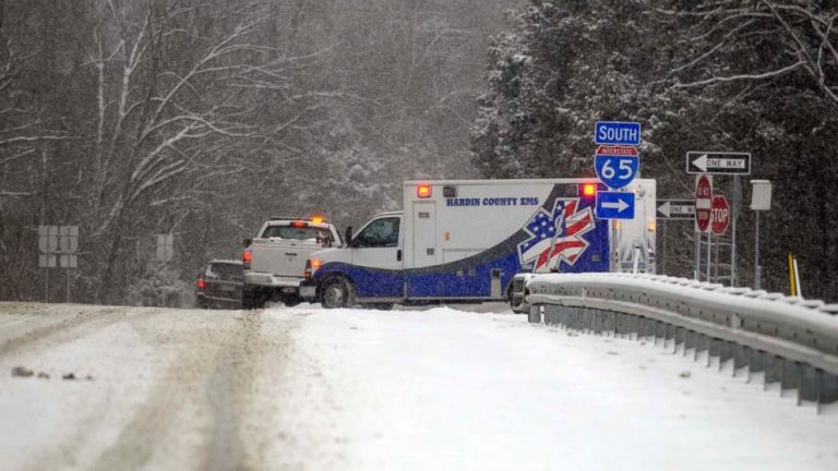 Gulf Coast to Northeast being hit with wintry mix of snow, ice