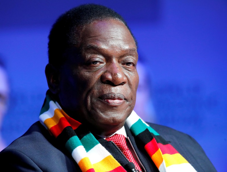 Zimbabwe's President Emmerson Mnangagwa attends the World Economic Forum (WEF) annual meeting in Davos