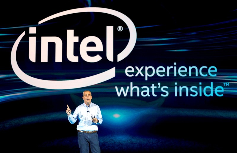 Brian Krzanich, Intel CEO, speaks at the Intel Keynote address at CES in Las Vegas