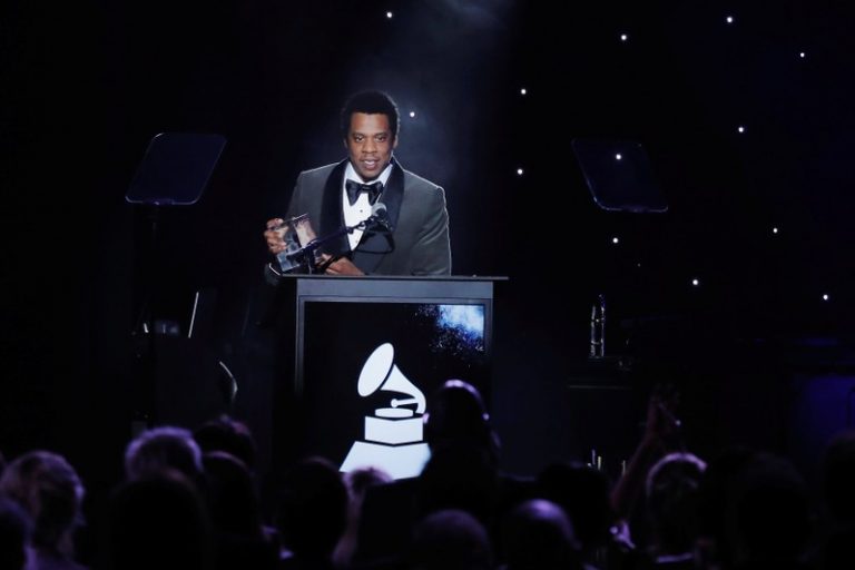 Jay-Z makes peace with Grammys as he is honored at Clive Davis party