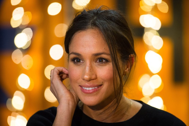 Meghan Markle visits radio station Reprezent FM, with her fiancee Britain's Prince Harry, in Brixton, London