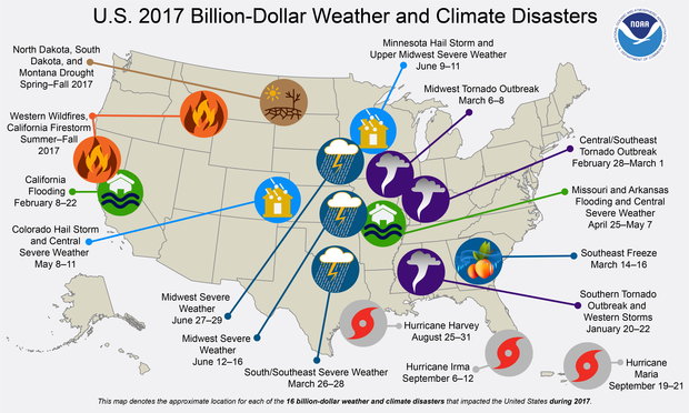 Natural disasters cost U.S. a record $306 billion last year