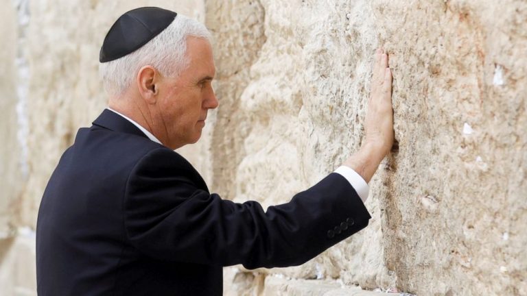 Pence concludes Middle East trip with visit to Western Wall in Jerusalem’s Old City