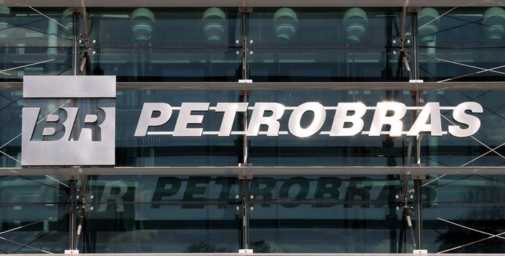 FILE PHOTO - The logo of state-run oil company Petrobras is pictured in the company headquarters in Vitoria