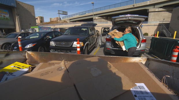 Recycle centers overwhelmed with boxes after online holiday shopping season