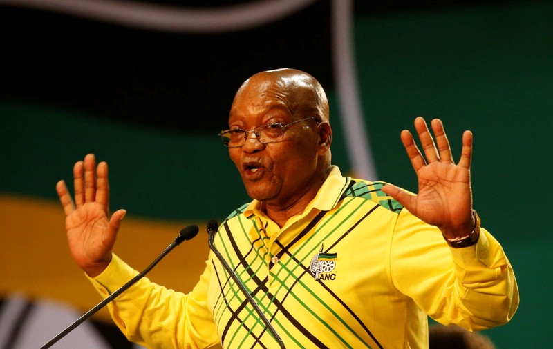 FILE PHOTO:President of South Africa Jacob Zuma gestures during the 54th National Conference of the ruling African National Congress (ANC) at the Nasrec Expo Centre in Johannesburg