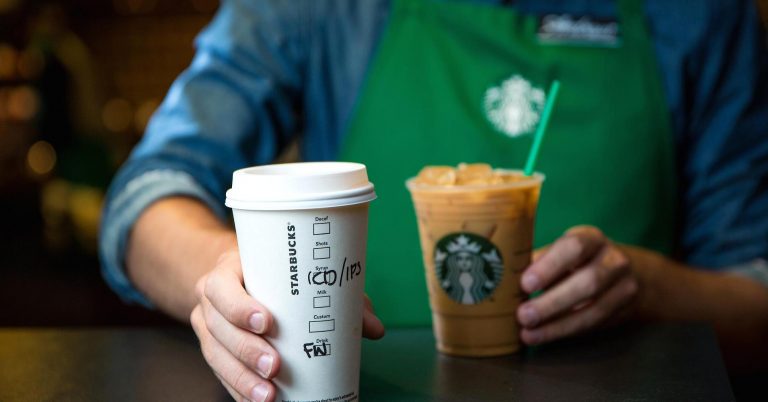 Starbucks 58 cents adjusted vs expected 57 cents per share