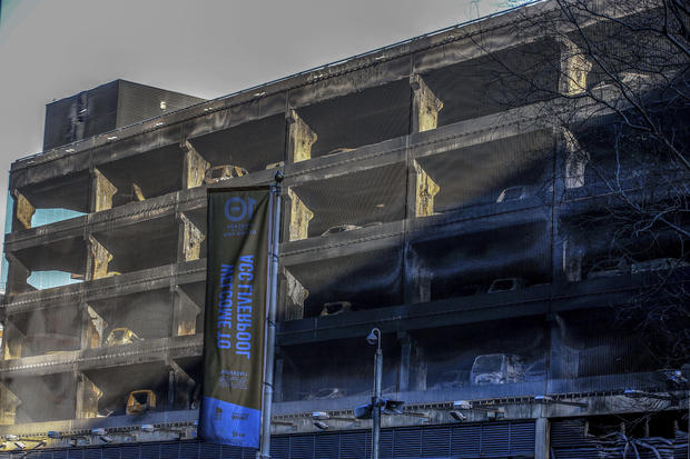 U.K. parking garage fire destroys 1,400 cars