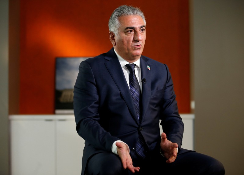 Reza Pahlavi, the last heir apparent to the defunct throne of the Imperial State of Iran, speaks during an interview with Reuters in Washington