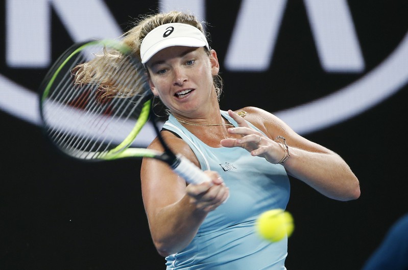 Tennis - Australian Open - CoCo Vandeweghe of the U.S. v Timea Babos of Hungary - Hisense Arena, Melbourne, Australia