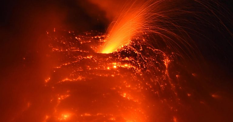 Volcanic eruption in the Philippines