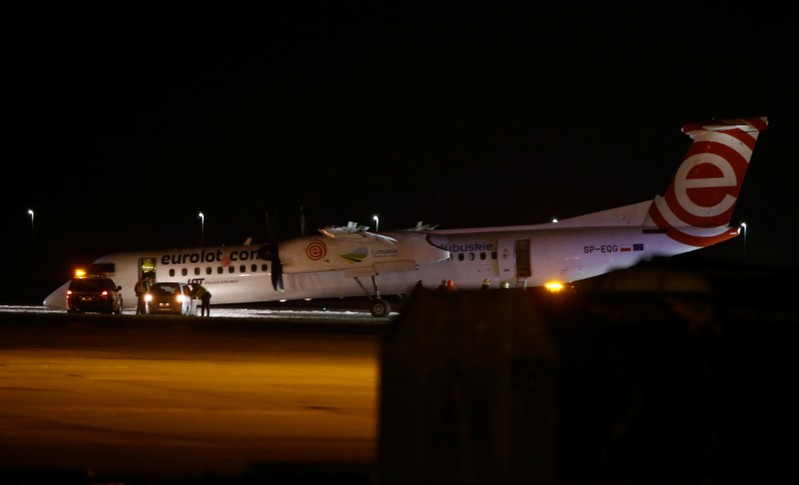 An aircraft of Polish national career LOT made an emergency landing at Warsaw Okecie airport