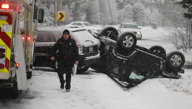 Winter storm coats the Deep South in ice, causes travel chaos