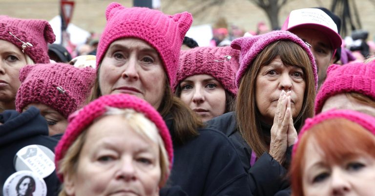 Women march across the US for the 2nd year, marking Trump’s first anniversary in the Oval Office