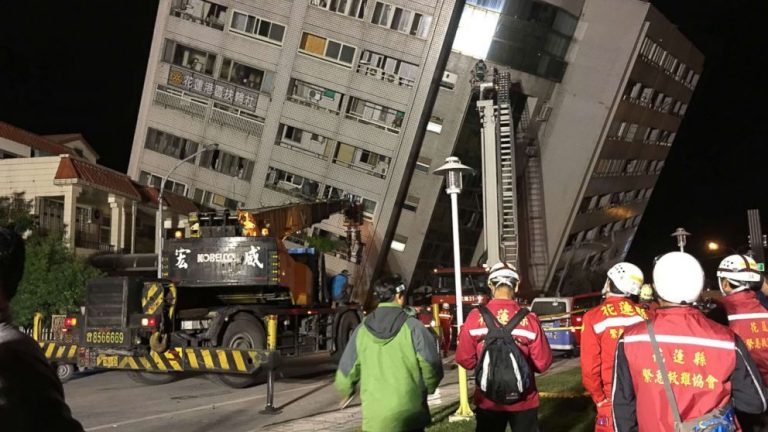 6.4 magnitude earthquake strikes off Taiwan, toppling at least 4 buildings