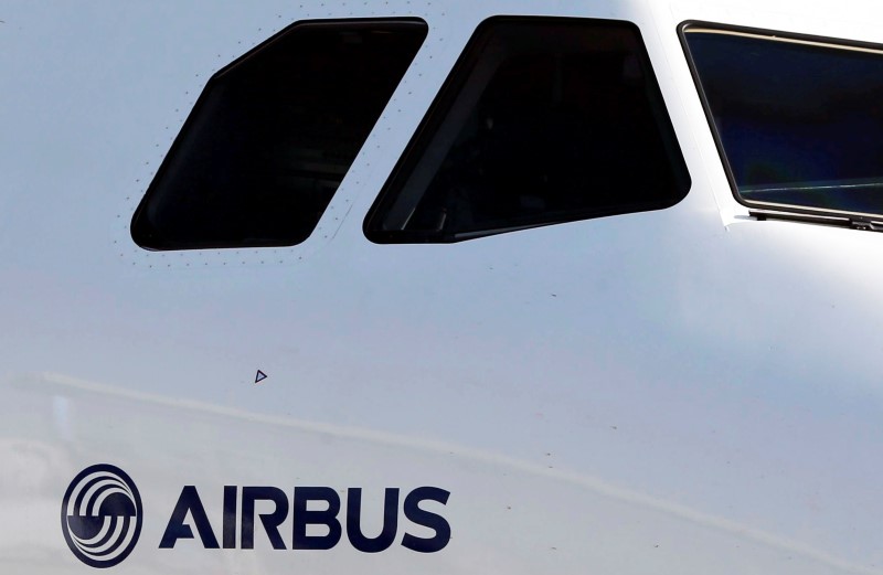 An Airbus A320neo aircraft is pictured during a news conference to announce a partnership between Airbus and Bombardier on the C Series aircraft programme, in Colomiers near Toulouse