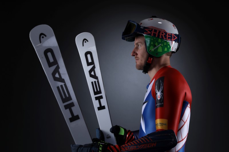 Alpine skier Ted Ligety poses for a portrait at the U.S. Olympic Committee Media Summit in Park City