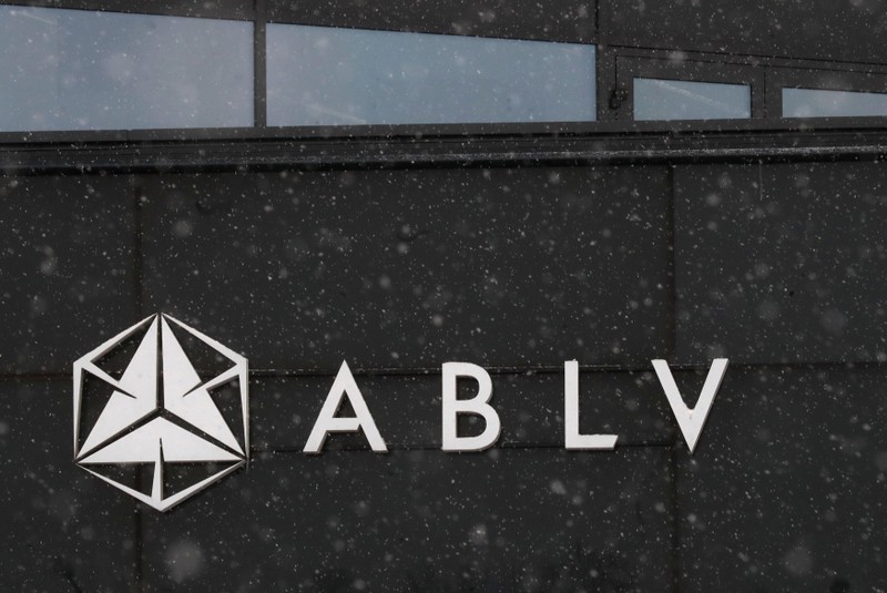 A logo of the ABLV Bank is pictured in Riga