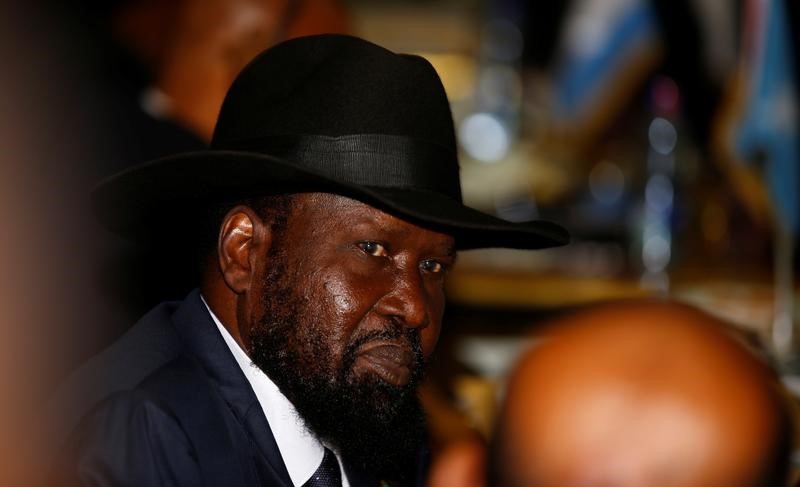 South Sudan's President Salva Kiir attends the 28th Ordinary Session of the Assembly of the Heads of State and the Government of the African Union in Ethiopia's capital Addis Ababa
